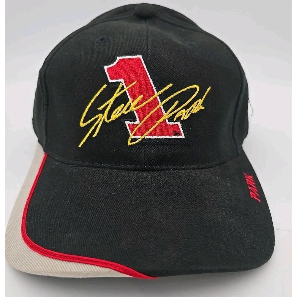 Nascar Steve Park #1 Pennzoil Racing Hat Cap Black Adjustable Strapback